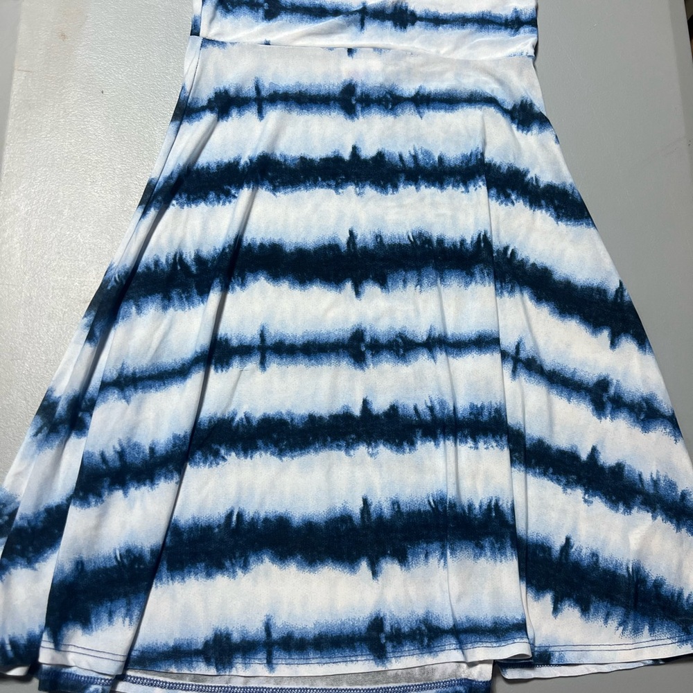 Blue and White Tie-Dye Skirt
